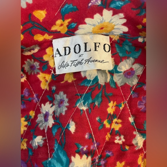 Vintage Adolfo at saks fifth Avenue gray velvet quilted handmade matching set - Picture 8 of 8